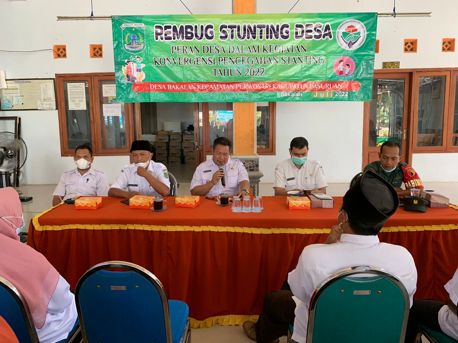 giat Bapk Camat. Menghadiri acara REMBUG STUNTING DESA di Desa Bakalan